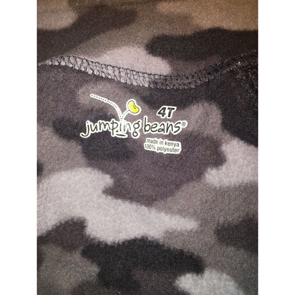 Boys Size 4t Jumping Beans Gray/Black Collared Camo Long Sleeved Jacket - Picture 2 of 4